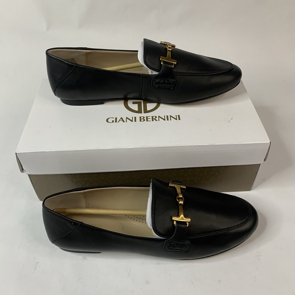NWB Giani Bernini‎ Beckhamml Black Leather Women's Loafers Size 8.5